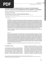 Sistemas de Información en Salud: Integrando Datos Clínicos en Diferentes Escenarios Y Usuarios