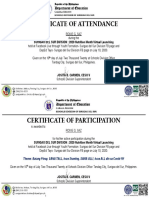 Certificate of Attendance: SURIGAO DEL SUR DIVISION: 2020 Nutrition Month Virtual Launching