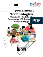 SDO - Navotas - ADMSHS - Emp - Tech - Q2 - M19 - L1 - Sustaining An ICT Project For Social Change - FV