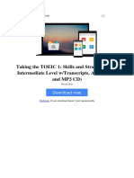 Taking The Toeic 1 Skills and Strategies Pre Intermediate Level W Transcripts Answer Key and mp3 CD by Wendi Shin 1599661888