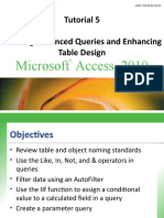 Tutorial 5 Creating Advanced Queries and Enhancing Table Design