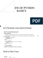 Review of Python Basics