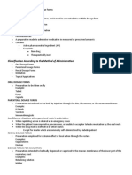 Classification According To The Method of Administration