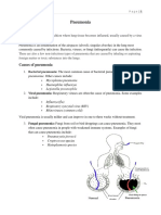 Causes of Pneumonia