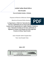 Valoracion Economica Carbono Ejemplo Tesis Ecuador