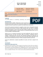 Purpose: Fiscal Procedure F525 - Petty Cash