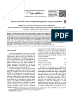 Kinetic Model For Calcium Sulfate Decomposition at High Temperature