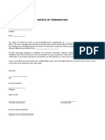 Notice of Termination Sample