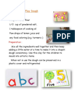 Play Dough Recipe