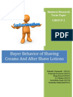 Buying Behaviour of Shaving Creams and After Shave Lotions