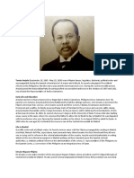 Tomás Arejola (September 18, 1865 - May 22, 1926) Was A Filipino Lawyer, Legislator, Diplomat, Political Writer and