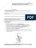 High Voltage Engineering: 3.1 Measurement of High Direct Current and A.C Voltages