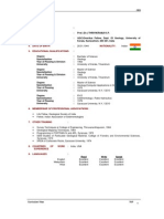 Prof - Thrivikramji K.P. - CV of