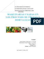 Profe Germàn Maquinarias Usadas en Los Procesos de Frutas y Hortalizas