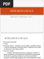 Research Locale: Reported By: Piedraverde, Cyril A