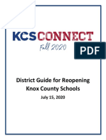 District Guide For Reopening Knox County Schools: July 15, 2020