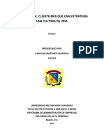 Ensayo Diplomado Alta Gerencia Cultura de Servicio Al Cliente