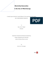 Electricity Generation With The Use of Wind Energy