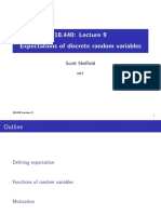 Expectations of Discrete Random Variables: Scott She Eld