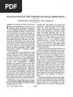 Evaluation of The Theory of Focal Infection : by Edw Ard H - H A T T O N, B.L., M .D., Chicago, 111