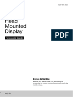 Head Mounted Display: Reference Guide