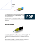 1.-Tipos de Fibra Óptica