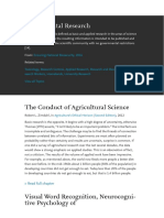 Fundamental Research: The Conduct of Agricultural Science