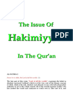 The Issue of Hakimiyyah in The Qur'an