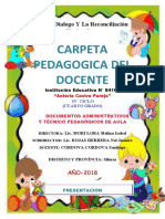 Carpeta Pedagojica Del Docente 2018