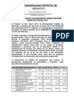 Analisis de Gasto Con Enfoque A Resultado