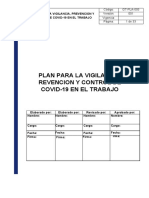 Plan para La Vigilancia Prevención y Control de COVID en El Trabajo