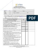 Fire Safety Self - Inspection Checklist: Quarterly Building Report