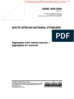 SANS 1083:2006: Aggregates From Natural Sources - Aggregates For Concrete