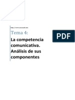 Tema 4:: La Competencia Comunicativa. Análisis de Sus Componentes