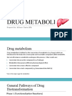 Drug Metabolism: Prepared By: Alfonso Cantor, RPH