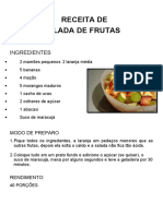 Receita Salada de Frutas