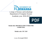 Module Title DISCRETE STRUCTURES FOR COM