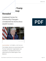 Donors of Anti-Trump 'Resistance' Group Revealed