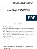 SBSMBL - Malaysian Legal System