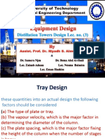 Equipment Design: Distillation Towers Design Lee. No.