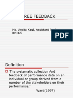 360 Degree Feedback: Ms. Arpita Kaul, Assistant Professor, Rdias