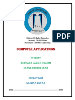 Computer Applications: Stedent Murtada Jawad Khadim Stage Fourth Year