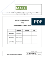 Method Statement FOR Permanent Connection