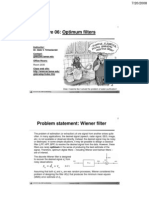 Lecture 06 - Oprimum Filters