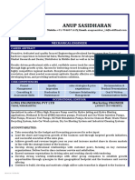 Anup Sasidharan: Mechanical Engineer