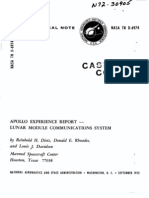 Apollo Experience Report Lunar Module Communications System