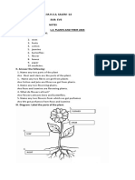 Holycross M.H.S.S, Salem - 14 STD - 2 Sub: Evs: Notes L-2 Plants and Their Uses I. Dictation Words