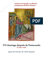 VII Domingo Despues de Pentecostes. Propio y Ordinario de La Santa Misa