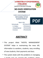 Online No-Dues Verification System