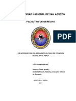 Universidad Nacional de San Agustin: "La Interrupción Del Embarazo en Caso de Violación Sexual en El Perú"